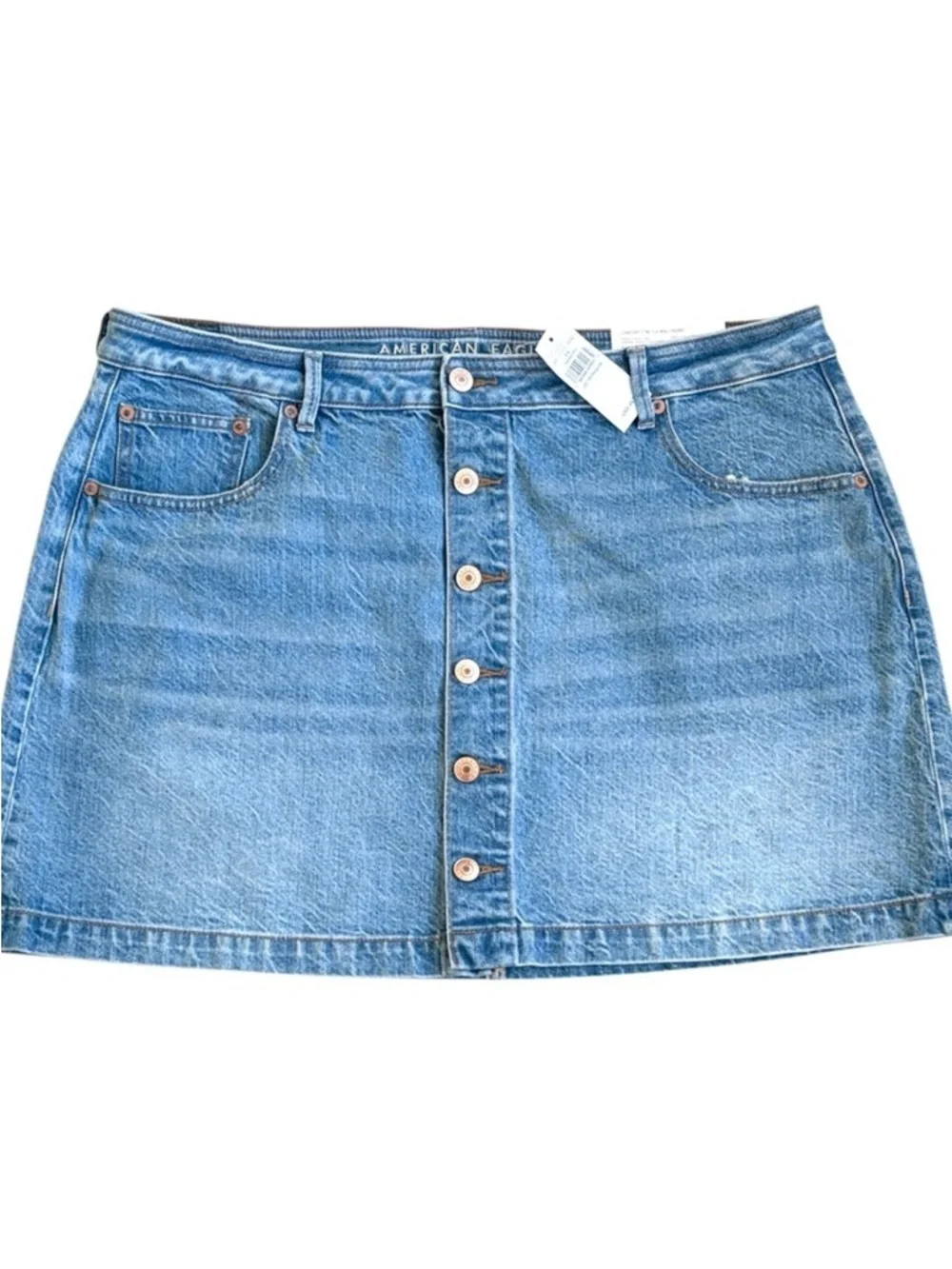 NWT American Eagle Denim Button Front Skirt Size 18